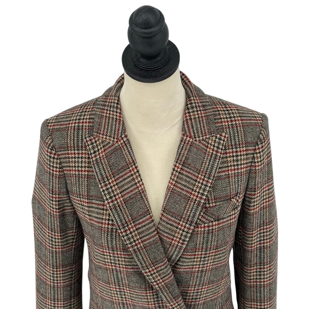 Veronica Beard Oria Dickey Blazer Checkered Plaid Jacket Wool Coat Size 6 - Picture 6 of 15